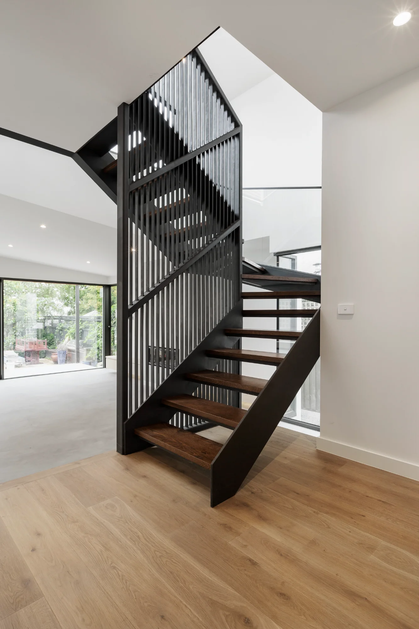 Elegant floating staircase design by LM STAIRS